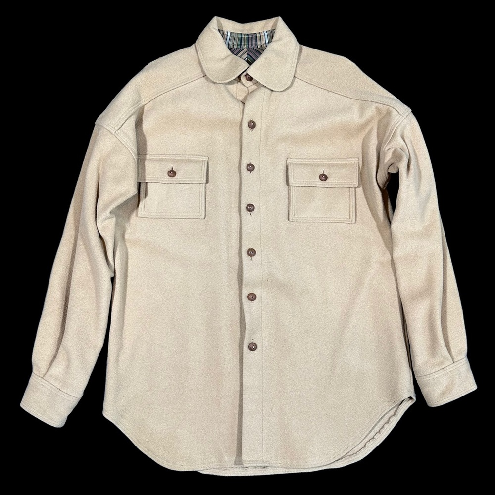 Vintage Wool Long Sleeve Button Up